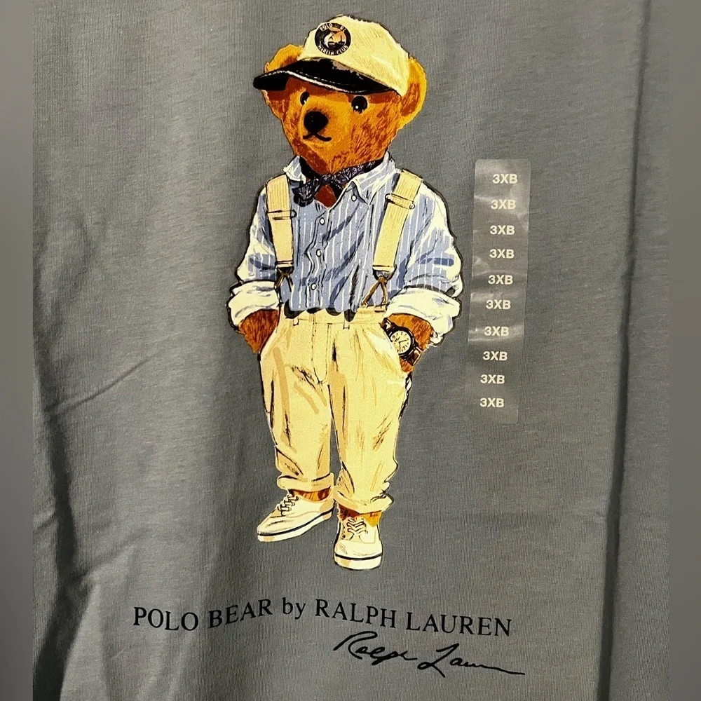 NWT Polo Ralph Lauren Preppy Polo Bear Blue Tshirt - Authenticated